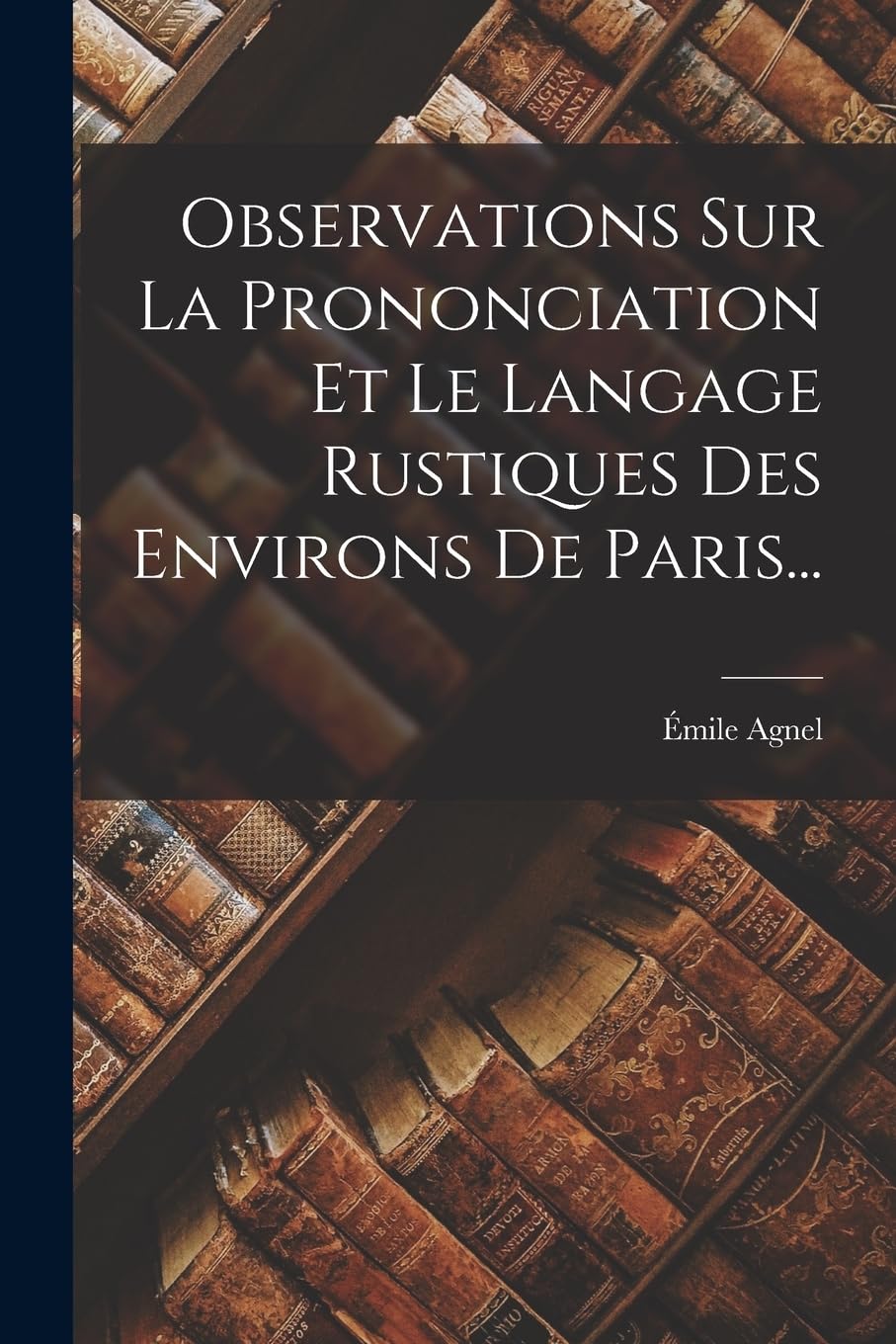 Observations Sur La Prononciation Et Le Langage Rustiques Des Environs De Paris...