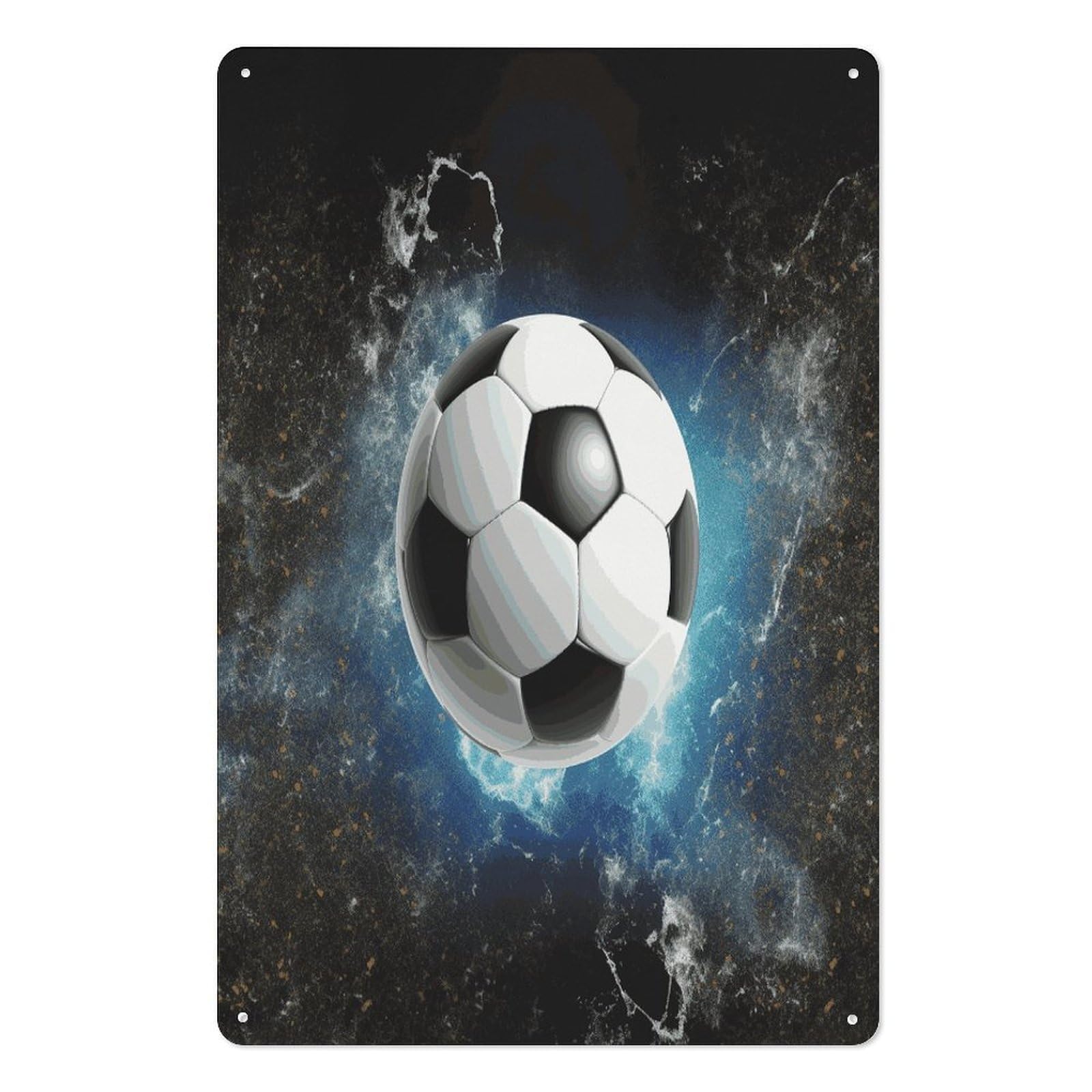 Adfgyerh Style Soccer Sport Tin Sign Hanging Art Prints,Wall Decor For Gifting And Party Decoration 7.9X11.8 Inch,Wall Art For Home Garden Greenhouse Living Room Bedroom Yard