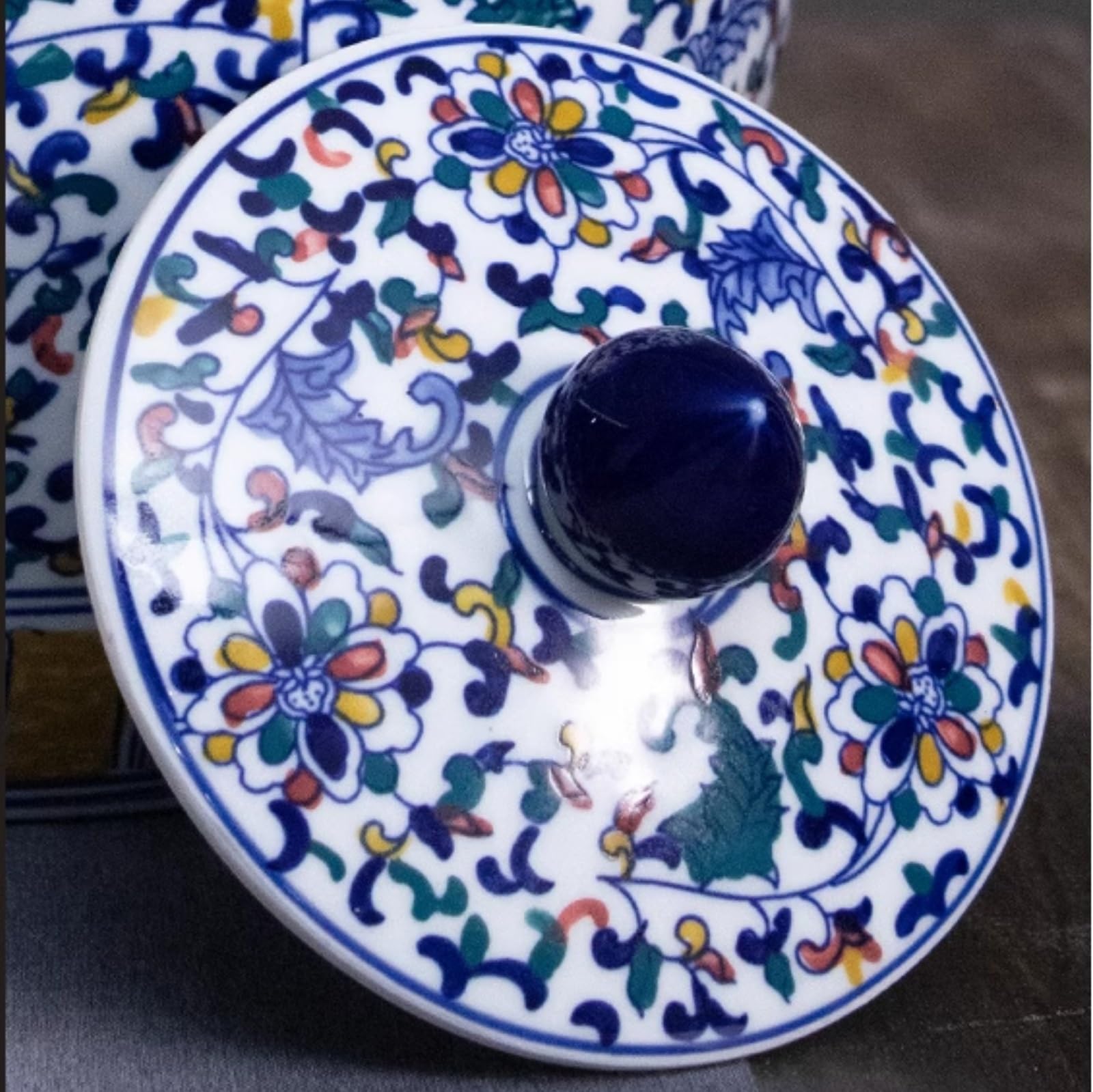 Distributori Di Cibo Classici In Ceramica Di Grande Capacità, Secchio Per Riso, Contenitore Per Cereali Retrò Per L'organizzazione Della Cucina, Distributore Di Cereali In Porcellana(B,Capacity 10KG)