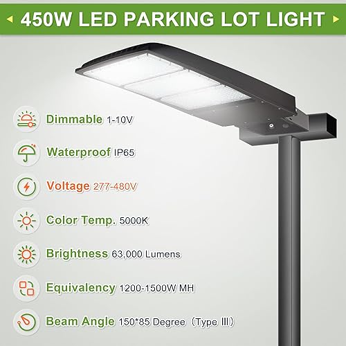 Vista 51 de LED Flying Direct luz LED para la calle, estacionamientos, postes, áreas exteriores, 5000k, DLC UL (café), 150.00watts, 480.00 volts 150 W