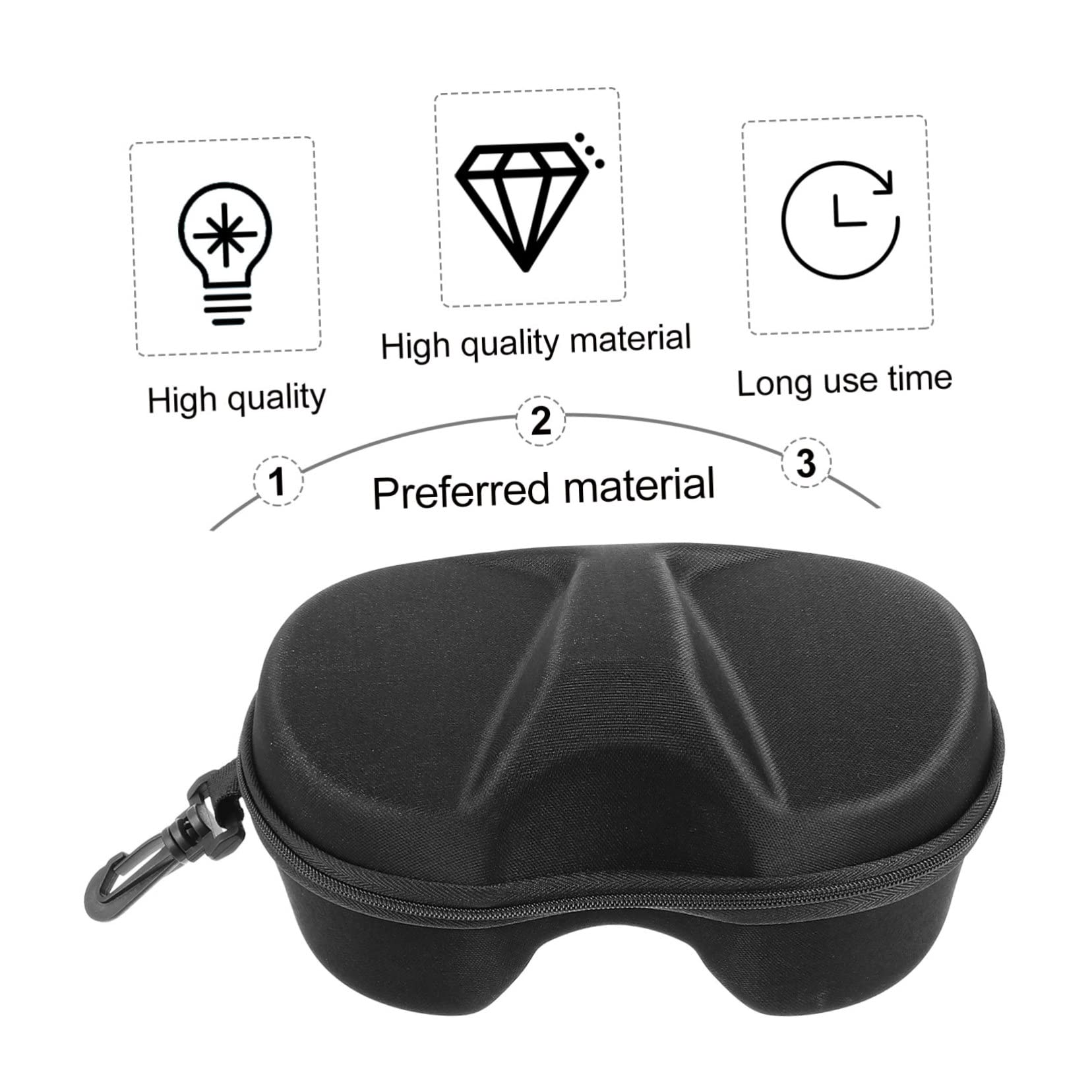 WOONEKY 3pièces Étui De Rangement Pour De Ski Boîte De Eva Pour Goggles Et De Sport Résistante Aux Et Aux Rayures Pour Ski Cyclisme Plein Air