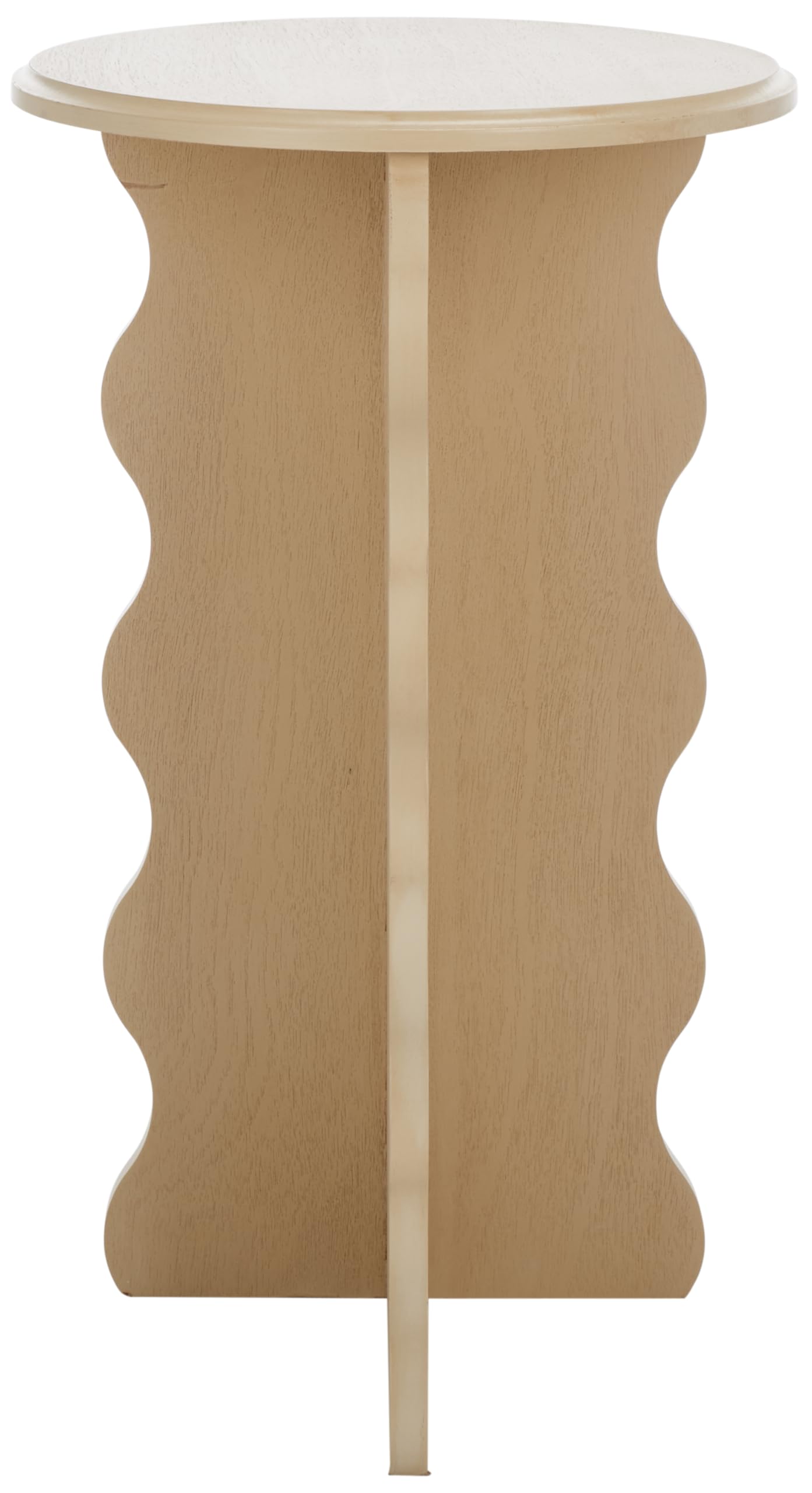 SAFAVIEH Home Collection Lilith Natural Brown Wavy Accent Table (Fully Assembled)