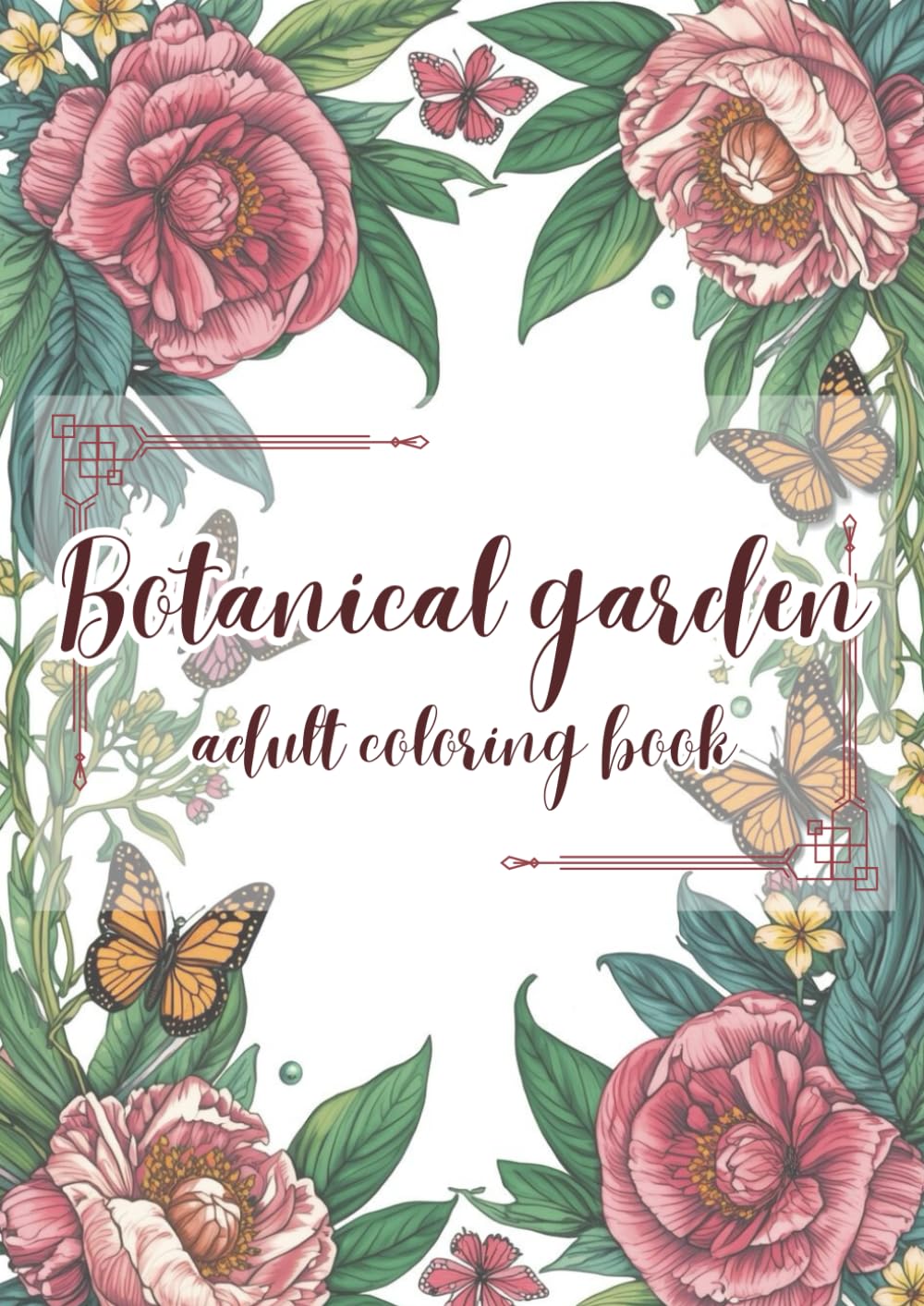 Botanical garden: adult coloring book