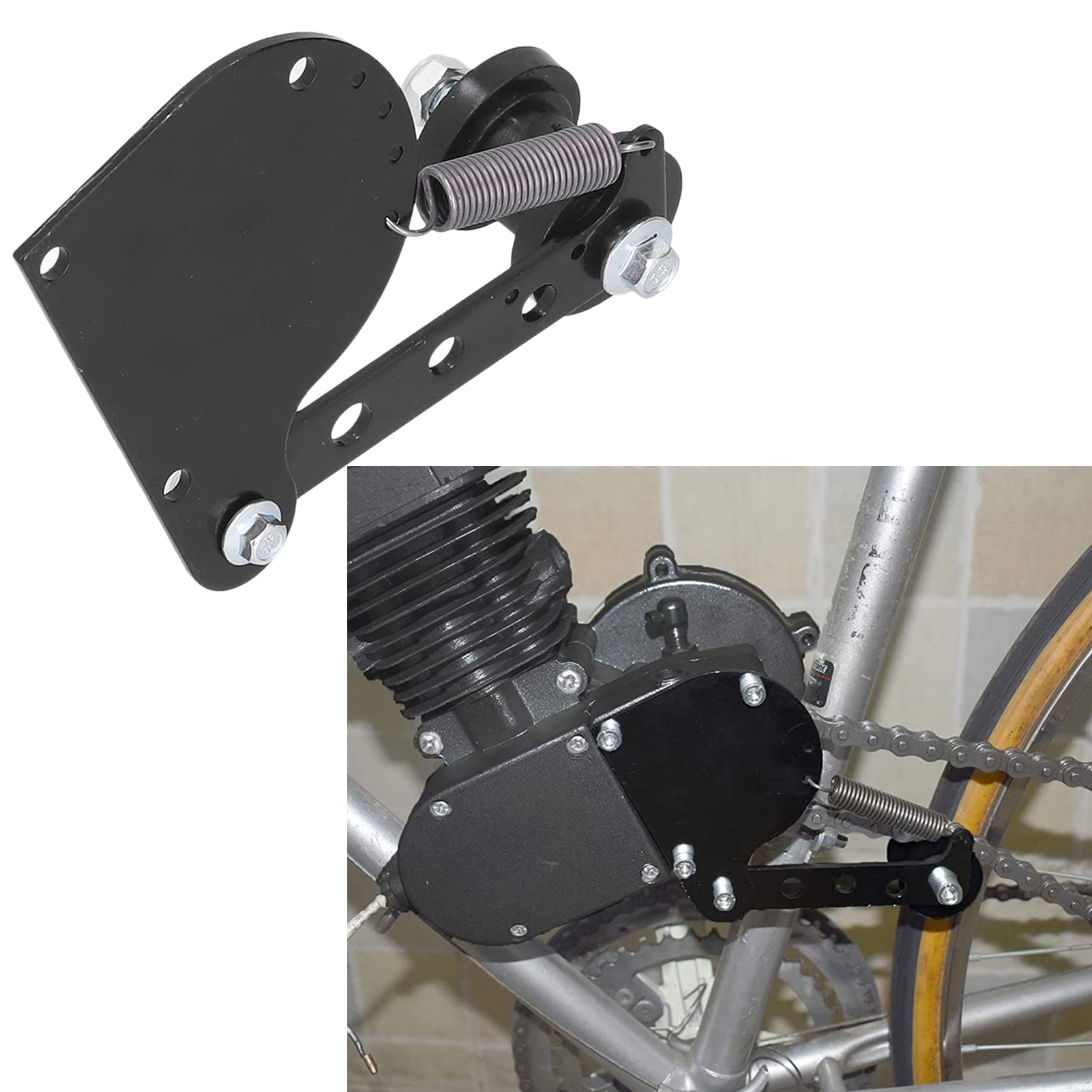 Kit Tendeur de Chaîne à Ressort,noir Kit Tendeur de Chaîne à Ressort Kit Tendeur de Chaîne à Ressort Kit Tendeur de Chaîne Tendeur de Chaîne de Vélo Tendeur de Chaîne pour Moteur 49cc 66cc 80cc électr