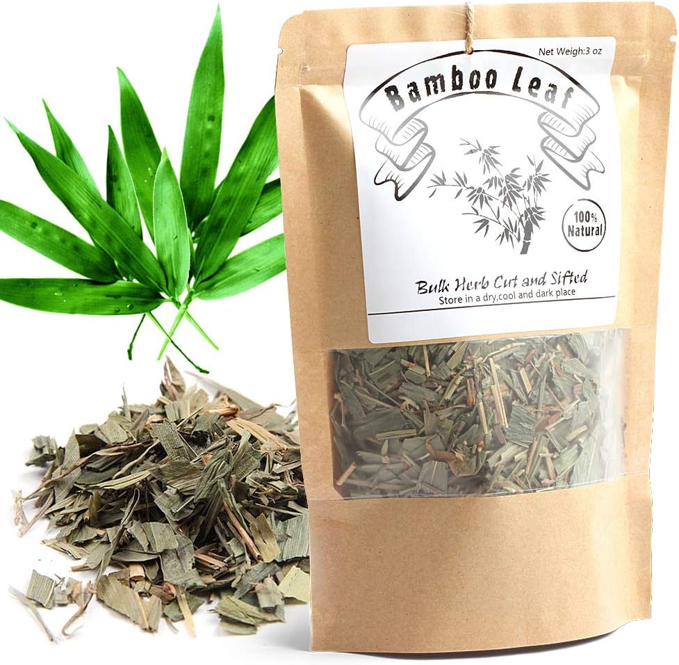 EidolonGreen [China Medicinal Herb] Bamboo leaves tea,Organic Bamboo Leaf Tea, (DanZhuYe/淡竹叶/댓잎 티백 차) Chinese Herbal Dried Loose Leaves (3 Ounce (Pack of 1))