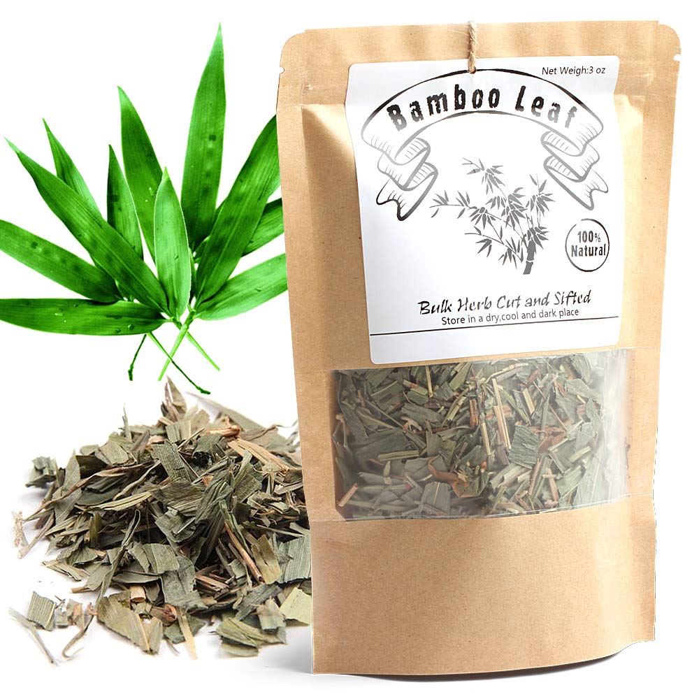EidolonGreen [China Medicinal Herb] Bamboo leaves tea,Organic Bamboo Leaf Tea, (DanZhuYe/淡竹叶/댓잎 티백 차) Chinese Herbal Dried Loose Leaves (3 Ounce (Pack of 1))