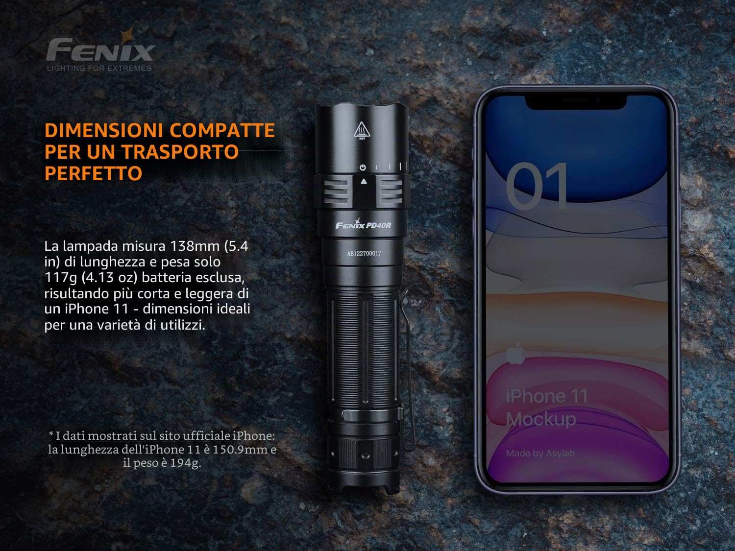 Fenix - Torcia ricaricabile PD40R, V2.0 con 3.000 lumen