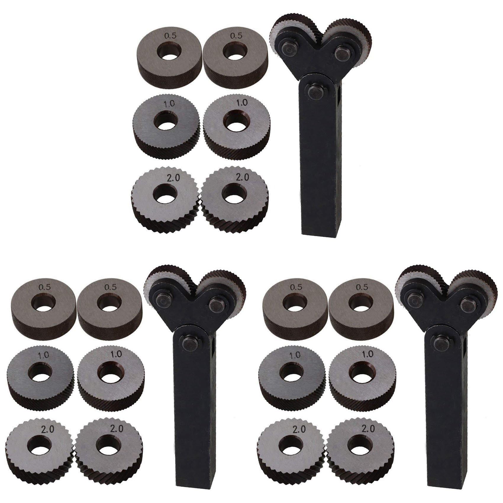 Zestaw 21 narzędzi do podwójnych kół, 0,5 mm, 1 mm, 2 mm, zestaw kółek liniowych, stal