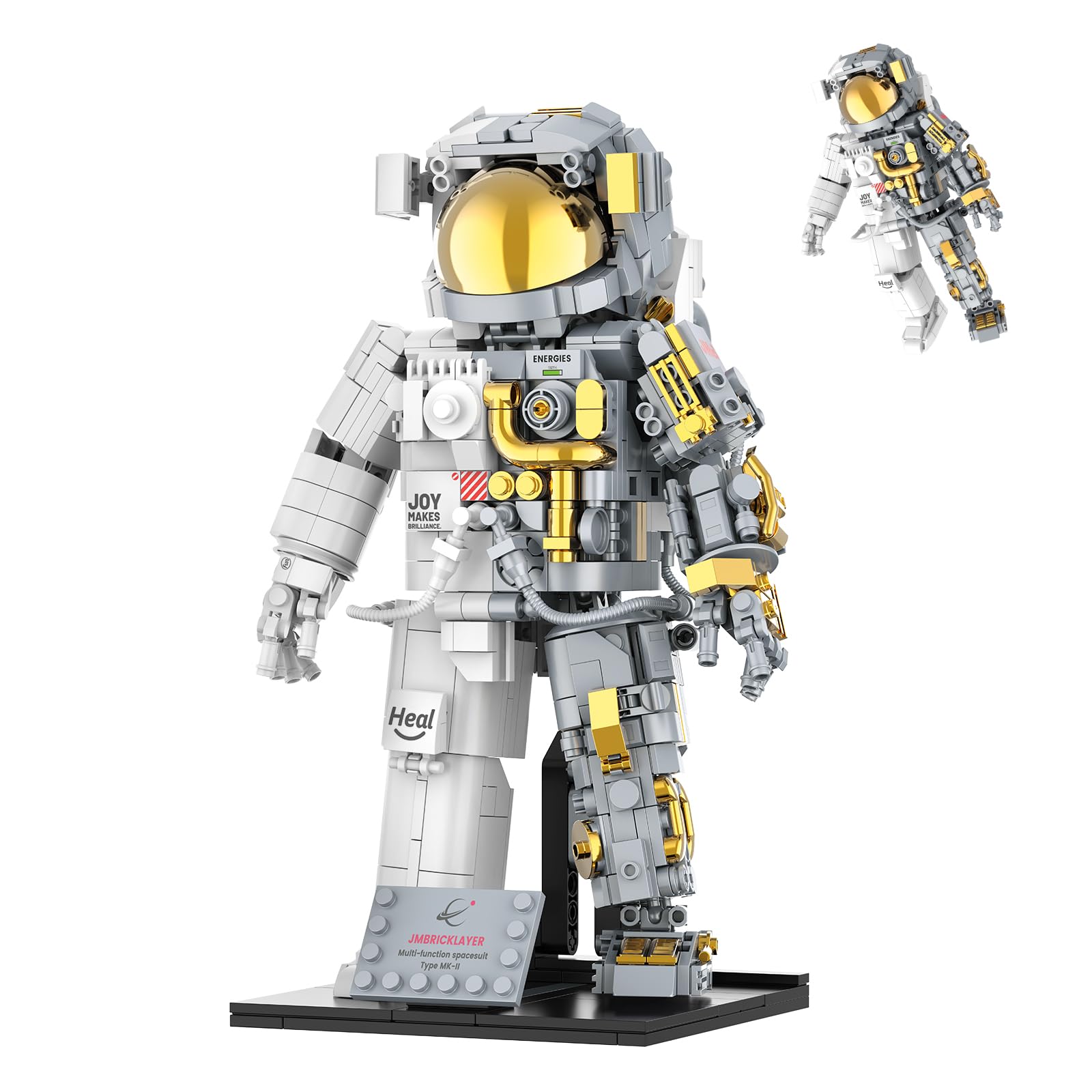 Set di mattoncini meccanici Spaceman,set di mattoncini Space Astronaut per adulti,giocattolo educativo Spaceman,regali creativi da collezione,decorazioni per la casa o l'ufficio (1008 pezzi)
