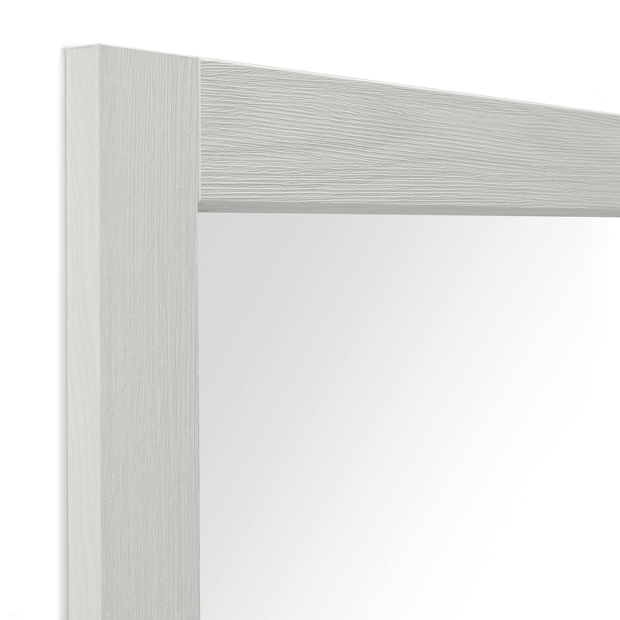 ARHome Specchiera da Parete, 160 x 60, Bianco Frassinato, Specchio da Terra, Made in Italy