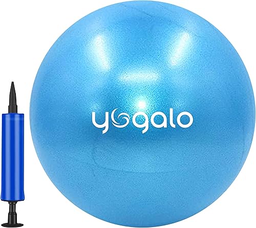 Yogalo Pelota de pilates pequeña de 9 pulgadas con bomba, mini pelota de ejercicio para entrenamiento de núcleo, estabilidad, pilates, yoga y