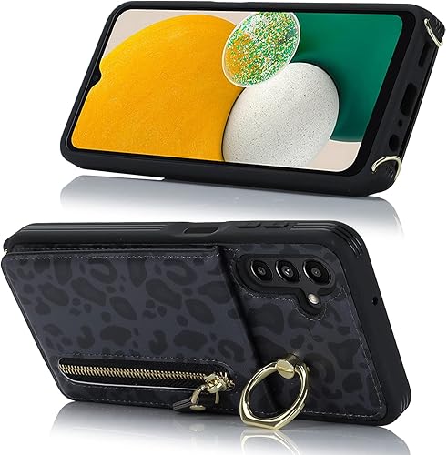 Miniatura 4 de Jaorty Samsung Galaxy A13 5G - Funda para mujer con tarjetero, funda para Samsung A13 con correa, ranuras para tarjetas de crédito, funda con