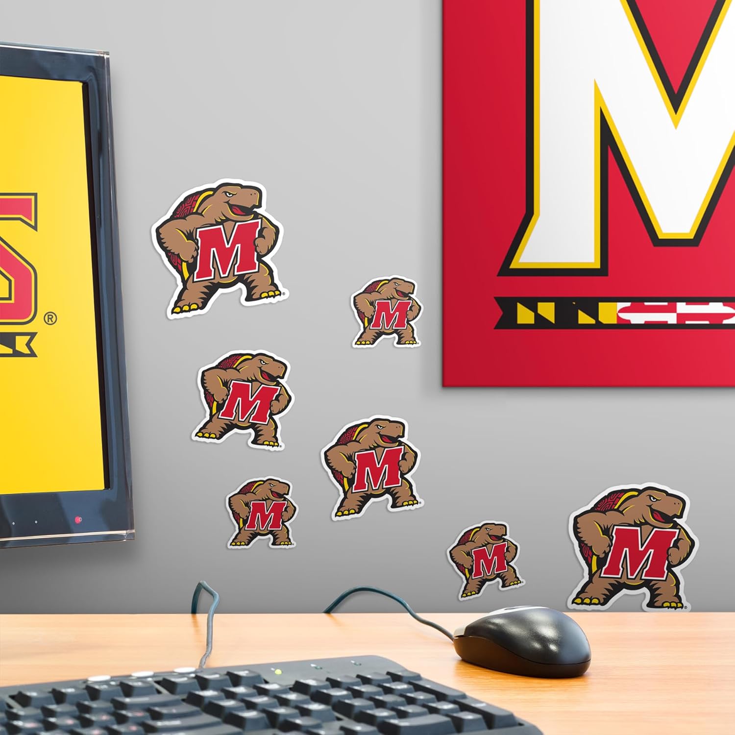 University of Maryland Primary Logo 50ct Vinyl Sticker Pack – Large Waterproof Decals for Laptops, Water Bottles, Tablets, Vehicles, Scrapbooks & More – Officially Licensed UMD Terrapins Design - Image 6