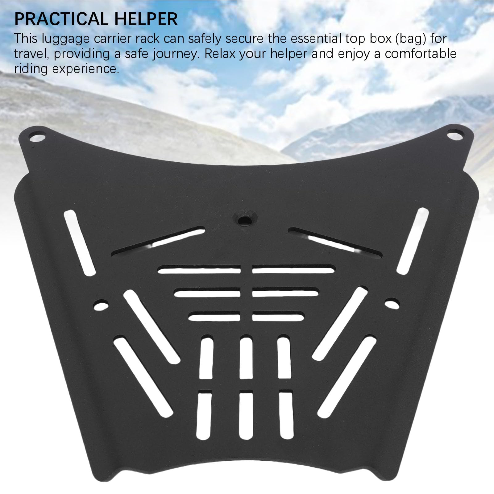 Ausla Soporte de Maletero Trasero de Motocicleta, Placa de Montaje para Maleta de Acero Inoxidable para Zontes 350E 368E