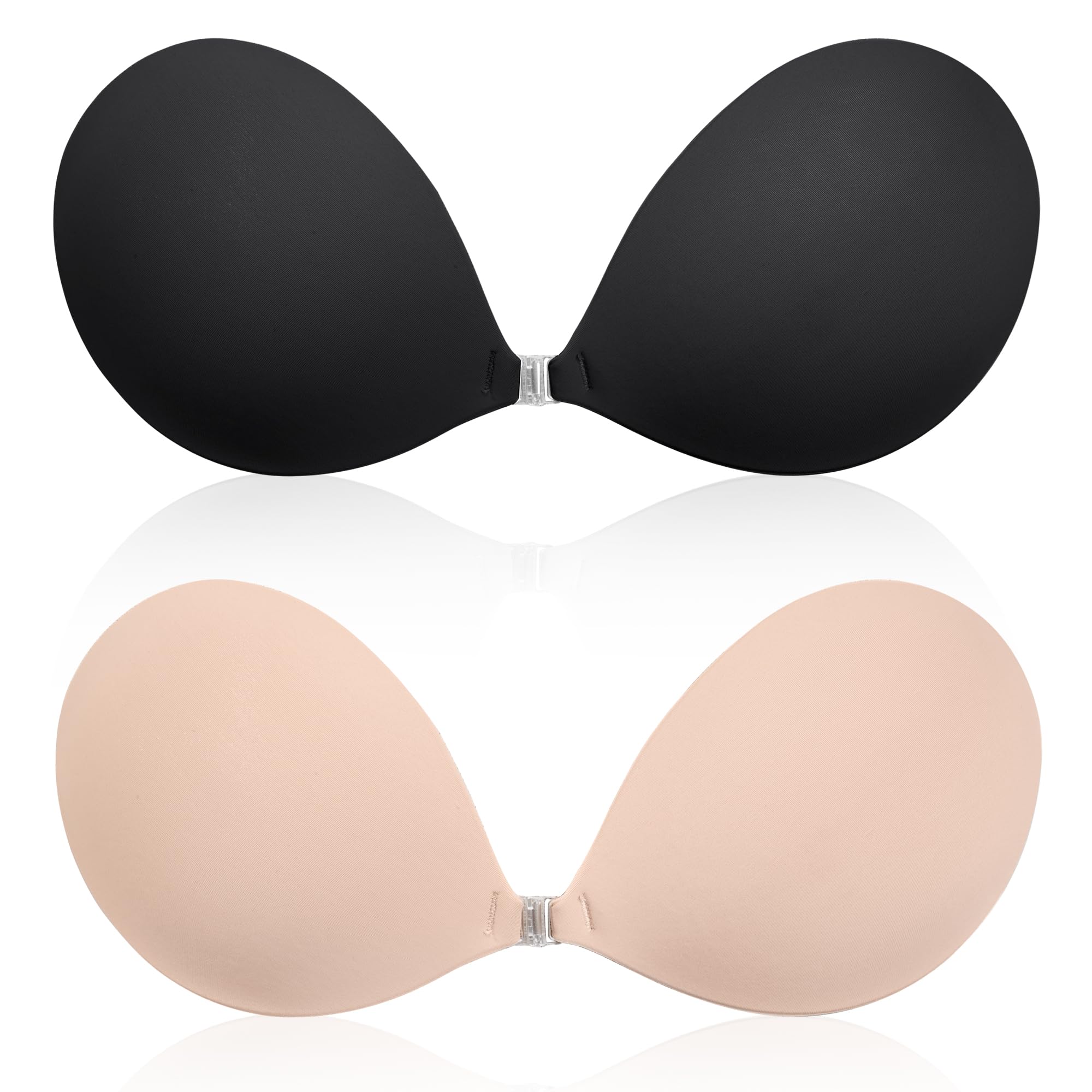Strapless Sticky Bra Push Up, Adhesive Silicone, Invisible V-Shape