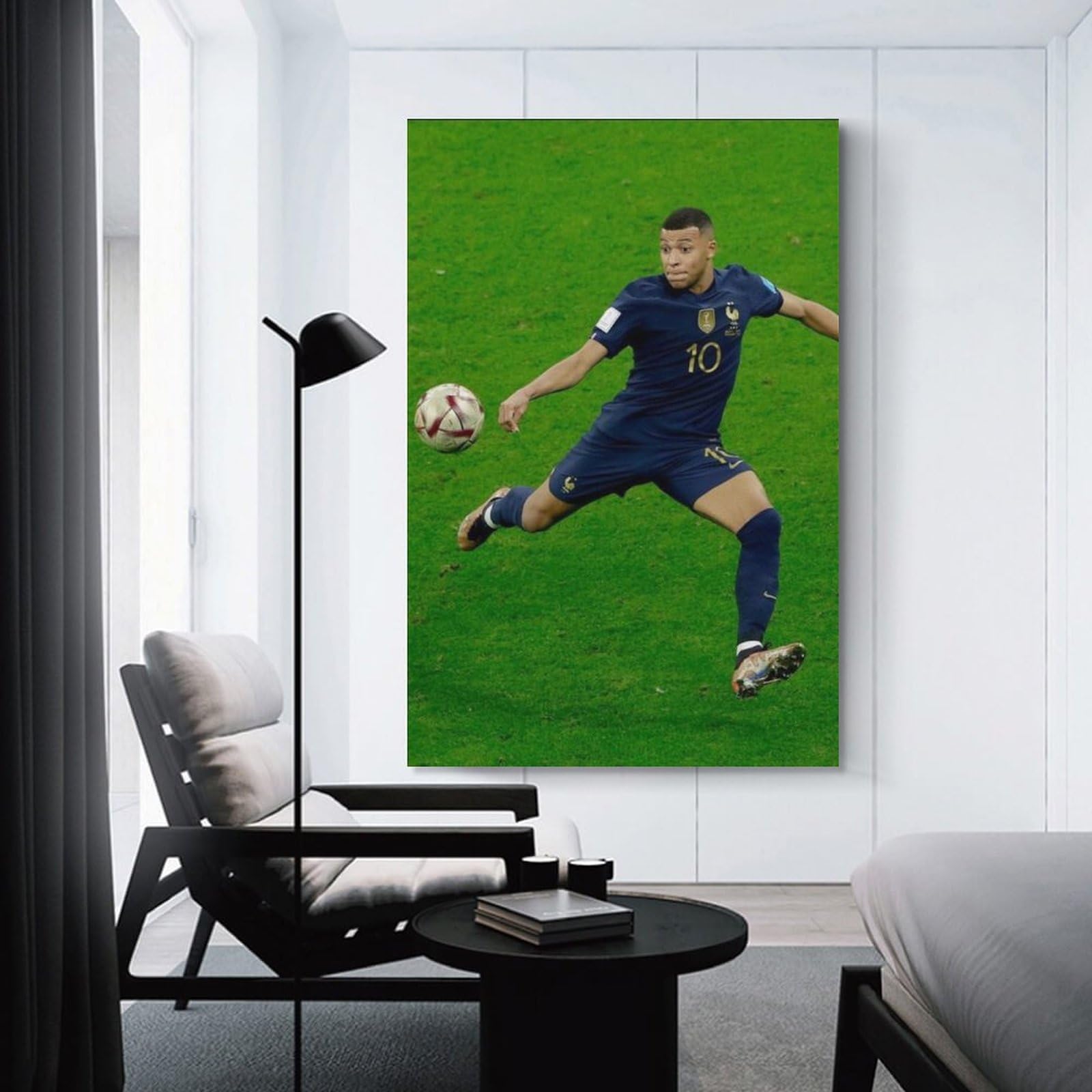 Amazon.co.jp: サッカーキリアンエムバペ絵画ポスター キャンバス