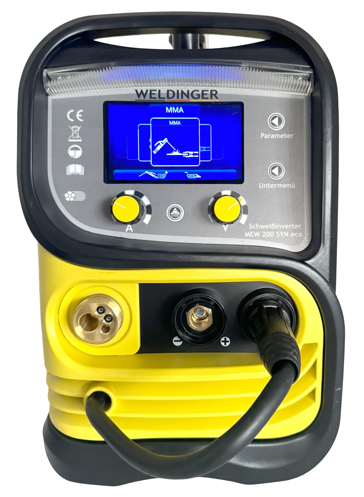 WELDINGER Aktionsset MIG-MAG-Schweißinverter MEW 200 SYN eco, Schweißwagen eco, Druckregler mini, MAGSet Basic 5 Jahre Garantie