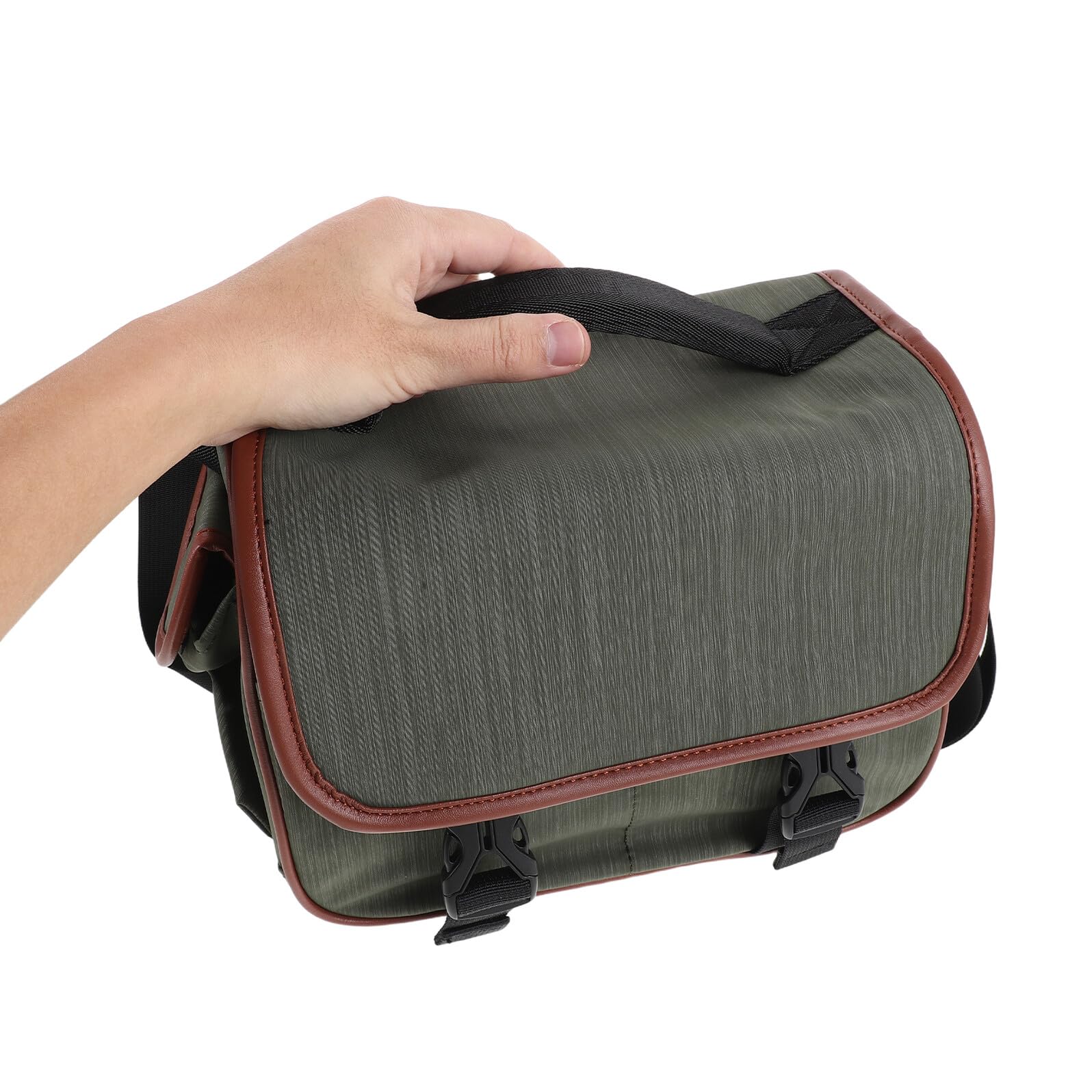 Borsa Tracolla per Fotocamera Custodia Protettiva per Reflex Digitale e Mirrorless con Tasche Interne per Obiettivi e Accessori Realizzata in Nylon Resistente per Trasporto