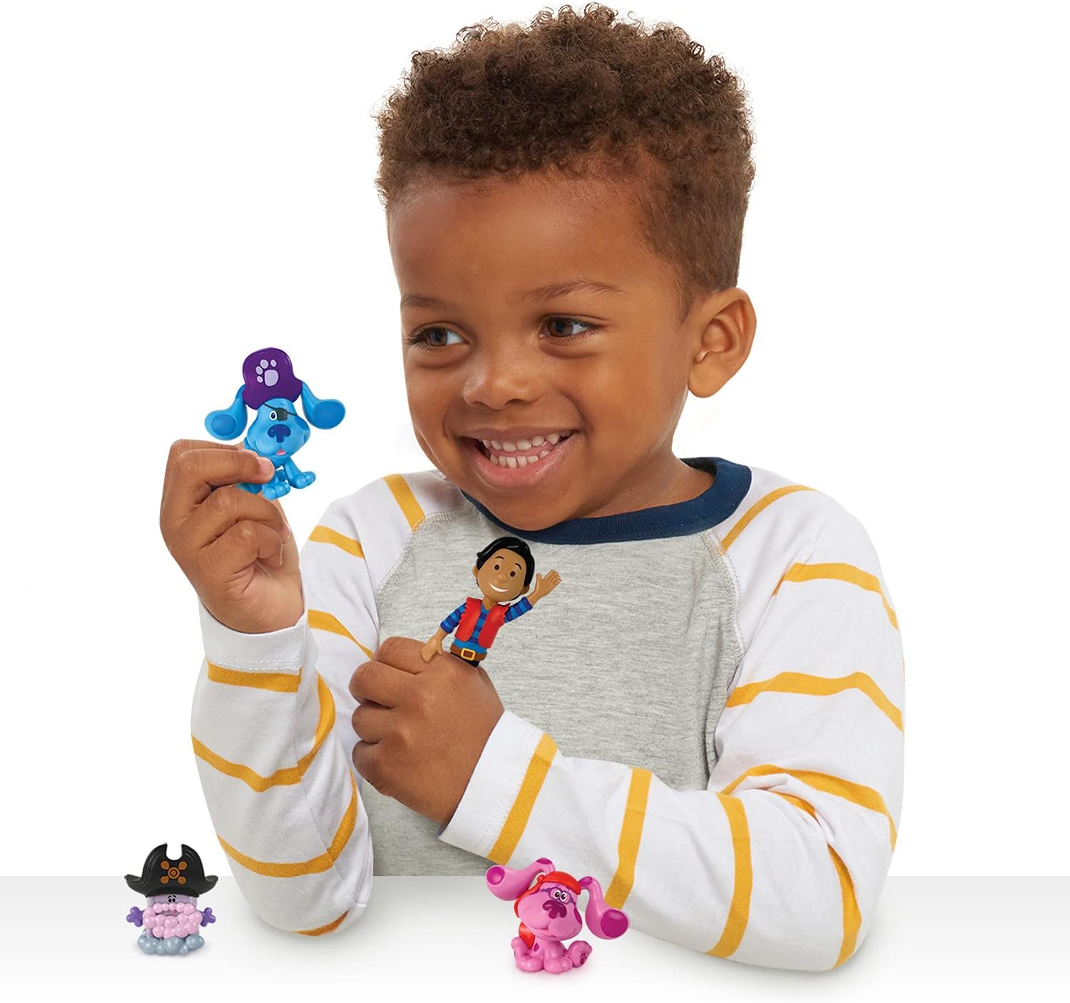 Blue's Clues & You! Collectible 4-Piece Pirate Figure Set, Josh, Blue, Magenta, Slippery Soap, Kids Toys for Ages 3 Up by Just Play