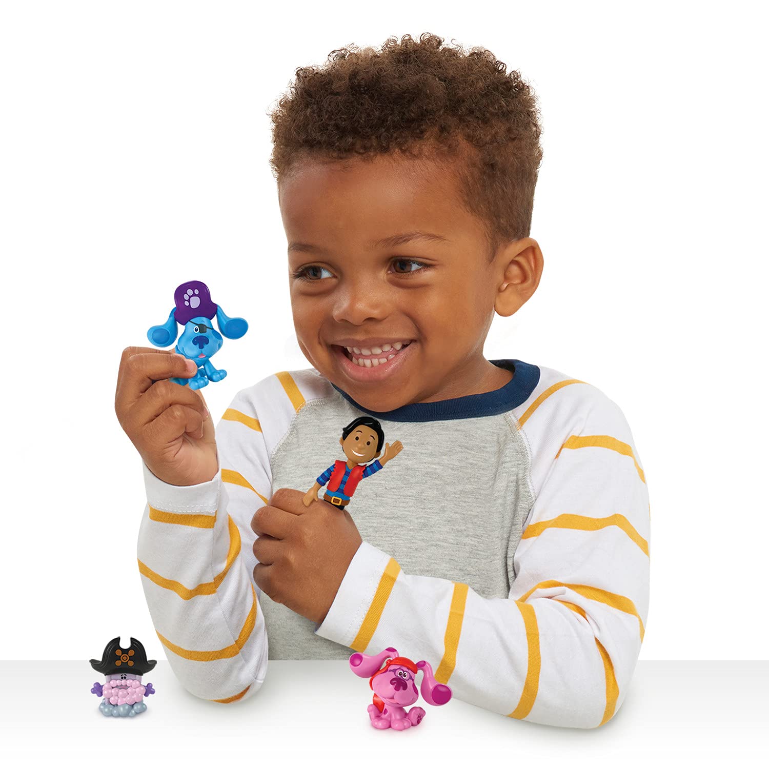 Blue's Clues & You! Collectible 4-Piece Pirate Figure Set, Josh, Blue, Magenta, Slippery Soap, Kids Toys for Ages 3 Up by Just Play - Image 2