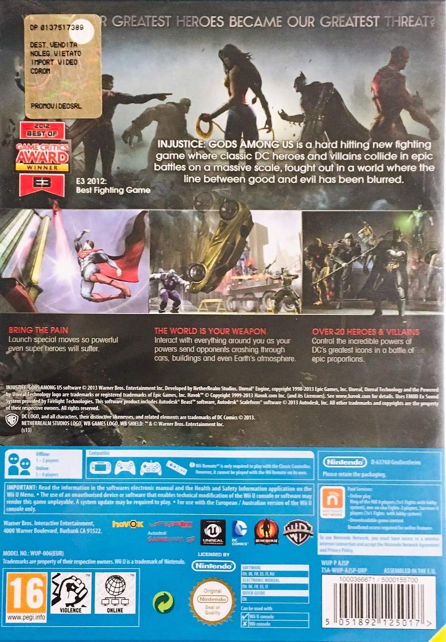 Amazon.com: Injustice Gods Among Us (Nintendo Wii U) : Video Games