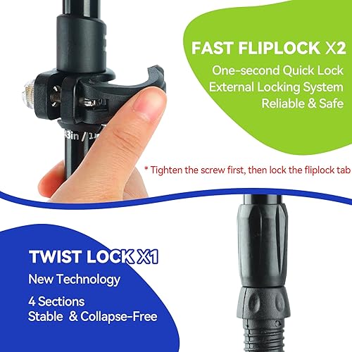 Miniatura 3 de Bastones de senderismo plegables para senderismo, paquete de 4 Bastones de senderismo de aluminio ajustables, bastones nórdicos ligeros para