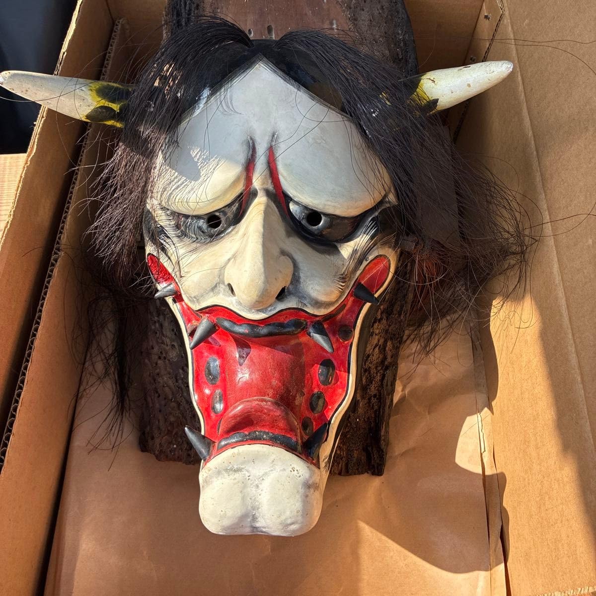 Amazon.co.jp: 島根 石見神楽 魔除け お面 神楽面 伝統工芸 縁起物