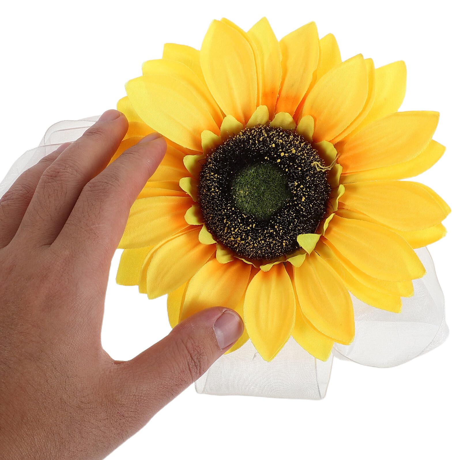 OUNONA Lot de 2 Embrasses de Rideaux Tournesol Rustiques Décoratives Cordelette Fleurie Adaptable pour Rideaux Légers ou Épais Accessoires de Décoration Intérieure pour Chambre et