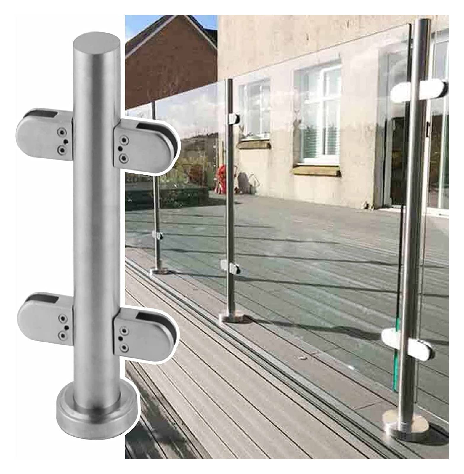Garde-corps argentée en inox pour terrasse et balcon chic