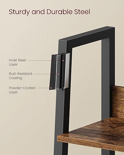 Miniatura 124 de VASAGLE Estantería estrecha de 5 niveles, 11.8 x 23.6 x 66.9 pulgadas, estante de escalera para oficina en casa, sala de estar, dormitorio, cocina,