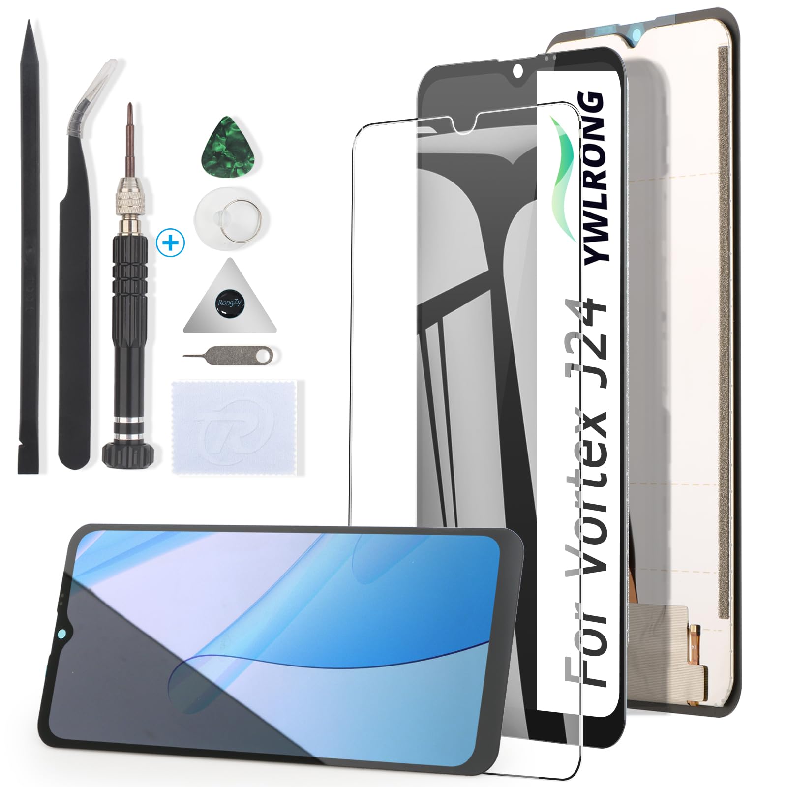 YWLRONG for Vortex J24 Screen Replacement for Vortex J24 LCD Display Touch Screen Digitizer Assembly Replacement with Tools
