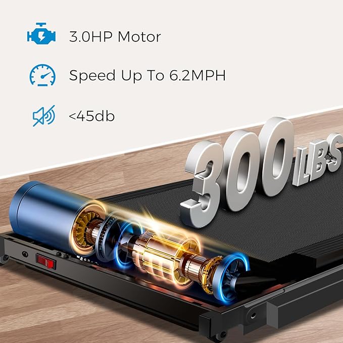 Caminadora Eléctrica Plegable Portátil con Motor 3 HP y LED miniatura 3