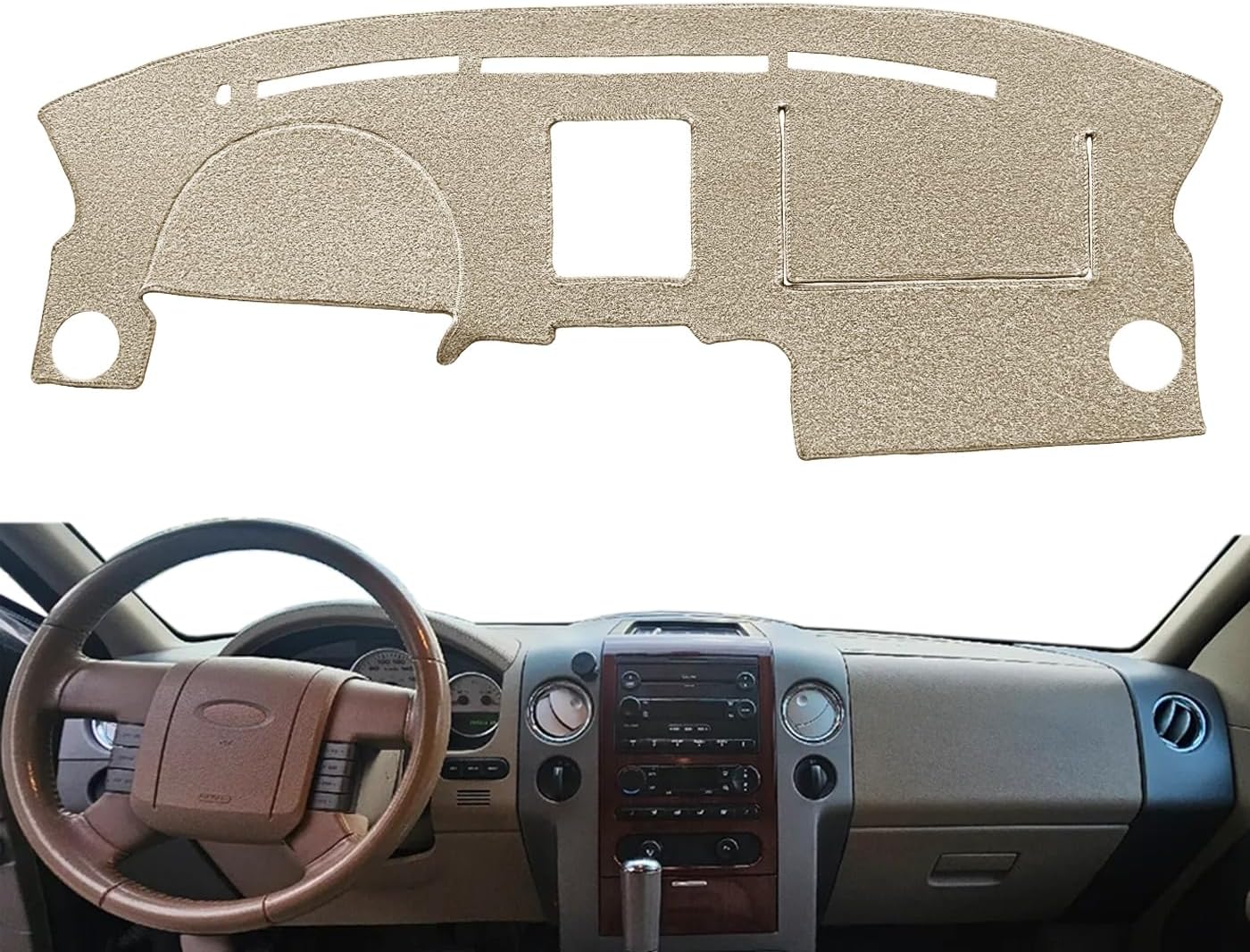Yiz Dash Cover Mat Custom Fit for Ford F150 Pickup Truck