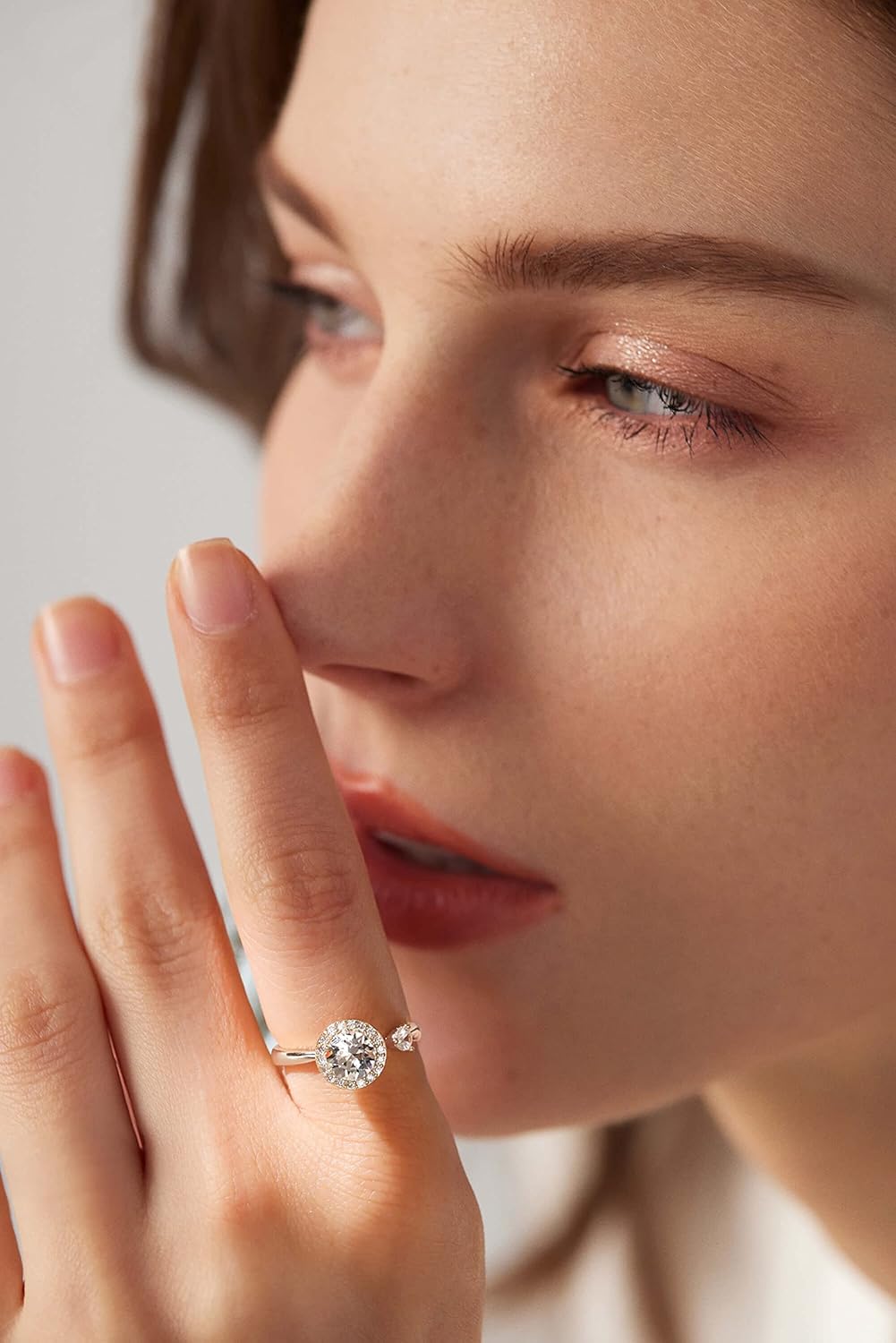 Fidget Ring Birthstone Rings for Women Thumb Rings Fidget Ring Women Rose Gold Ring Spinner Ring Anxiety Ring for Women Cubic Zirconia Ring - Image 2