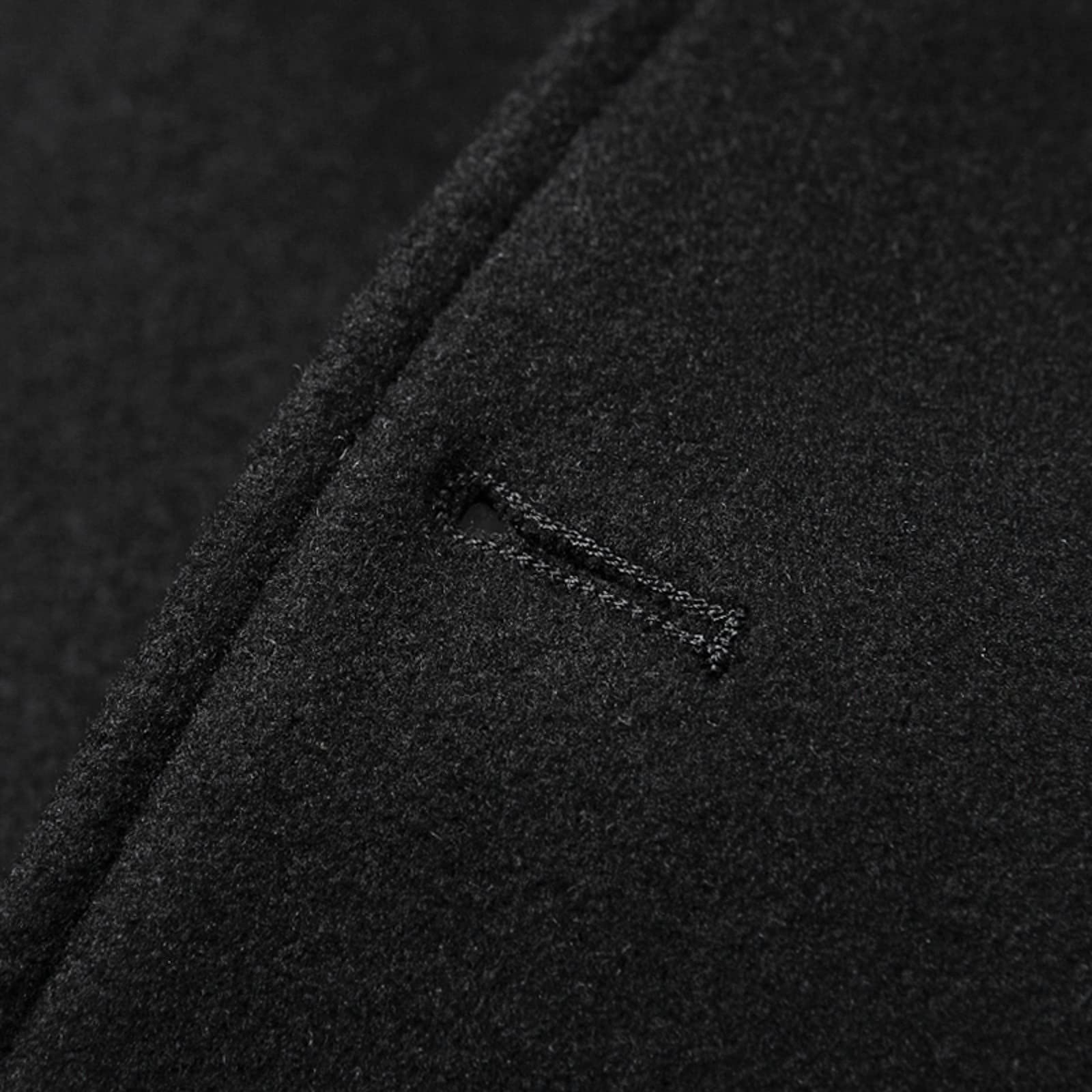 SRZYMJ Schwarz Mantel Herren Lange Jacke Casual Wollmantel Wintermantel Kerbkragen mit Knopfleiste Trenchcoat Herrenmantel Winter Warme Oberbekleidung Einreiher Business Outfit Coat Trenchcoat XXL