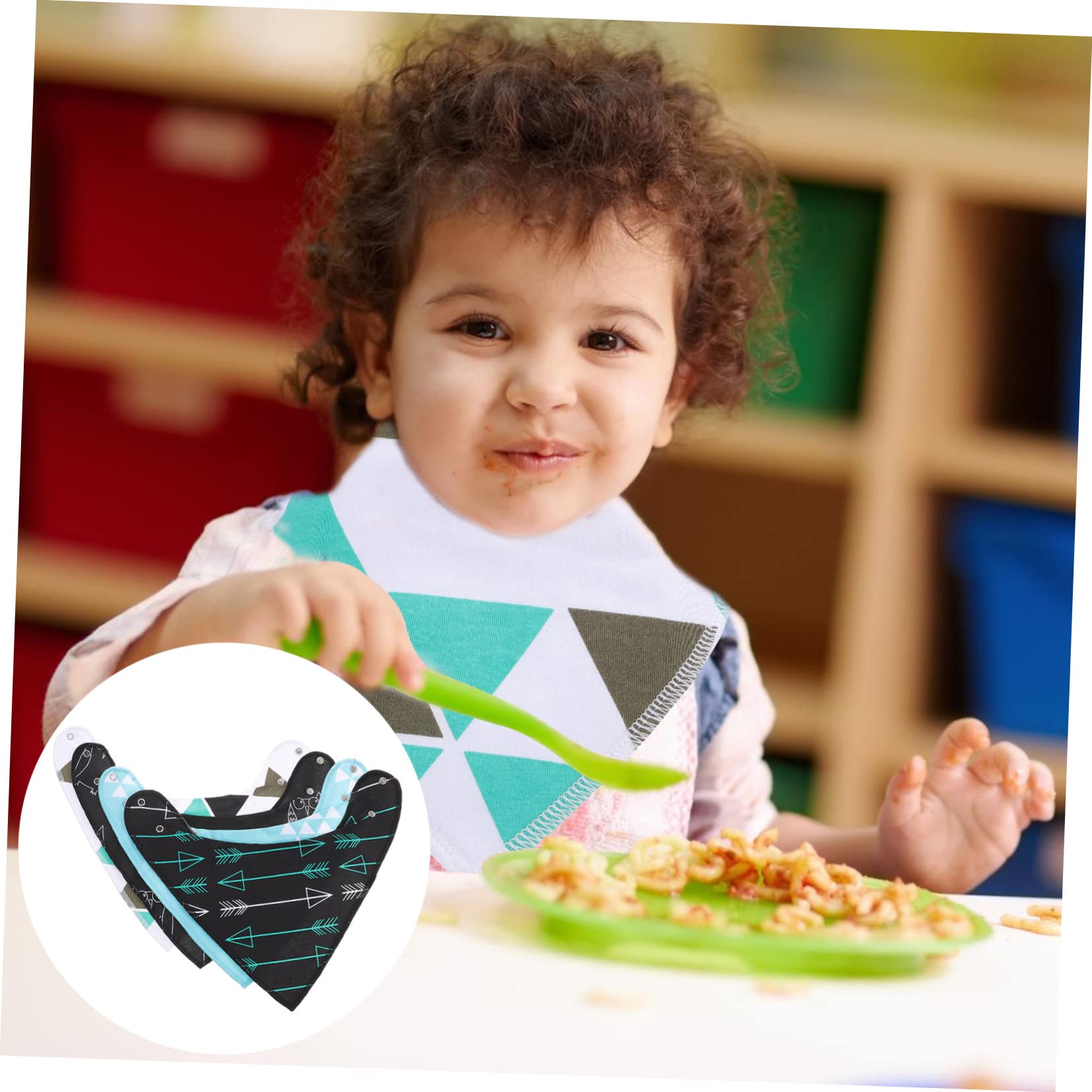 TOYANDONA 12piezas Baberos Infantiles Impermeables Bandana De Algodón Para Bebés Diseño Unisex Accesorios Para Alimentación De Recién Nacidos Fáciles De Llevar y Limpiar