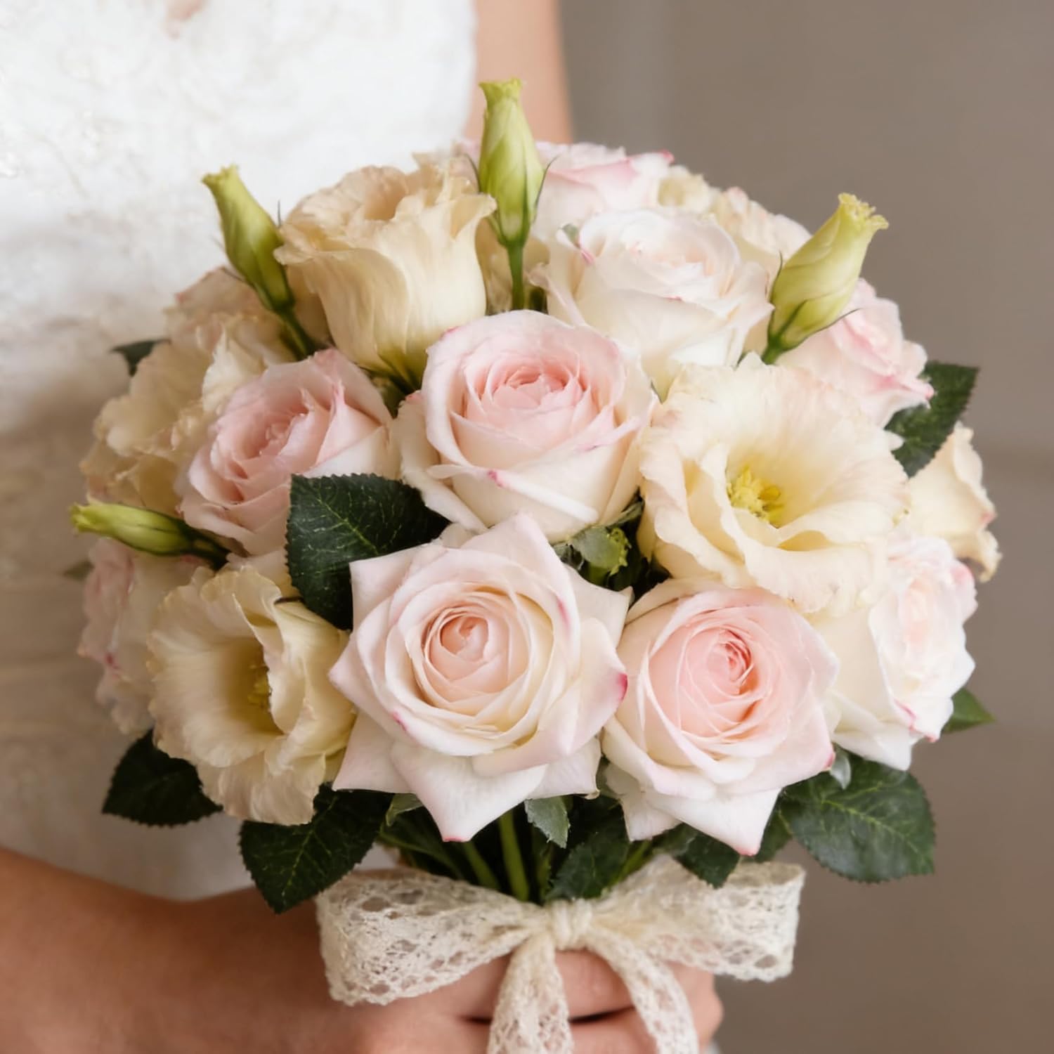 Kimura's Cabin 12pcs Realistic Roses Artificial Flowers 16.9" Long Stem Real Touch Rose Fake Flowers,for Wedding Party Home Dining Table Centerpieces Decor,Light Pink