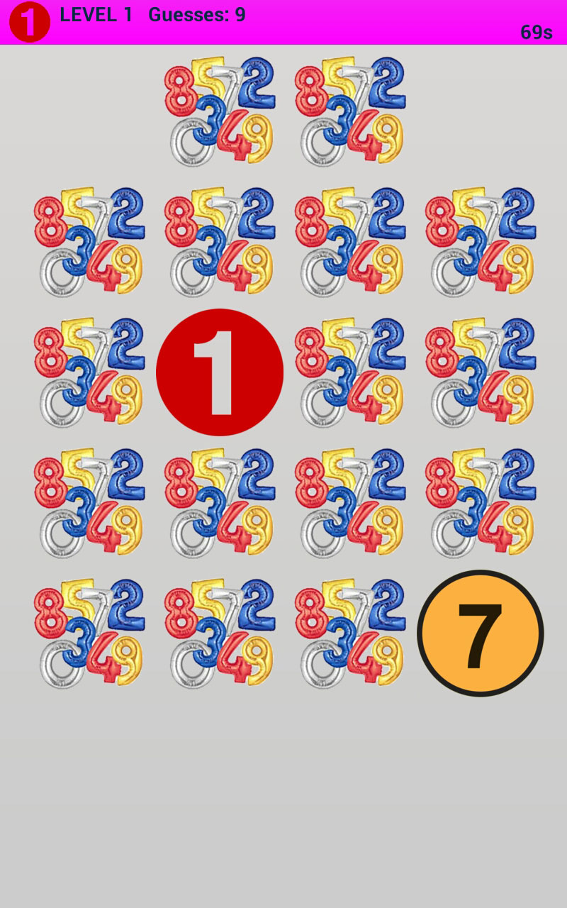 1-2-3 Numbers Memory Game - App on Amazon Appstore