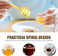 Vista 2 de Kichvoe Varilla de agitación de miel para el hogar, 5.35 pulgadas, barra de miel transparente para mezclar jarabe de mermelada, servir té y frutas