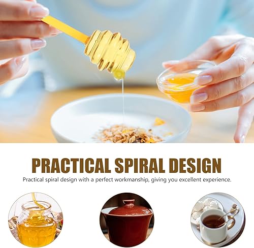 Miniatura 2 de Kichvoe Dipper de miel de vidrio - 6 pulgadas, diseño antigoteo, ideal para tarros de miel y servir