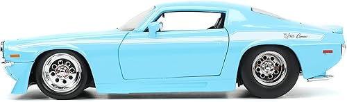 Miniatura 4 de Jada Toys Big Time Muscle 124 1971 Chevy Camaro - Auto fundido a presión (azul claro)