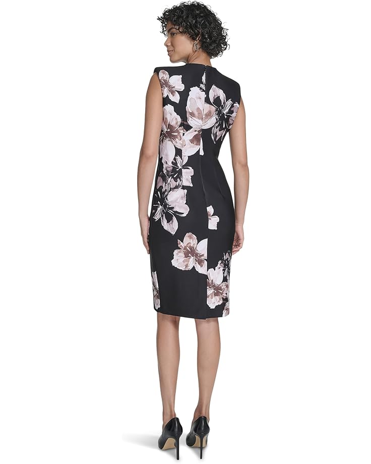 Calvin Klein Cap Sleeve Floral Scuba Sheath - #2 of 5