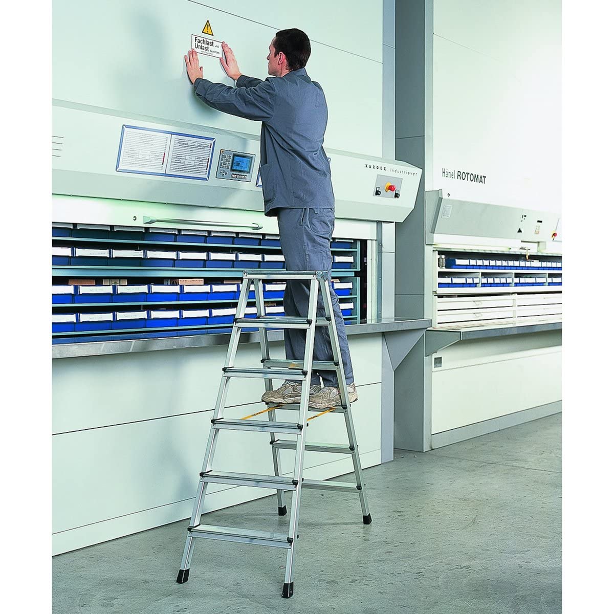 Zarges Eloxierte doppelseitige Stufen, 2 x 3 Sprossen, ZAR41263