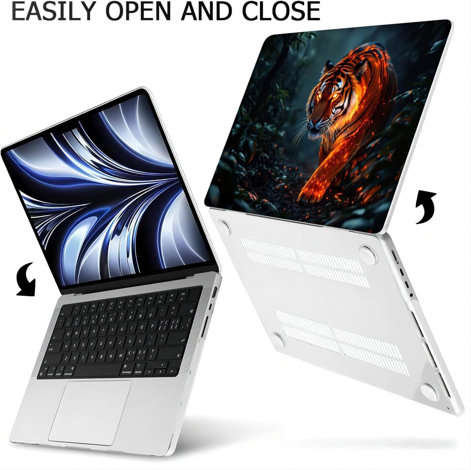 Compatible with MacBook Neo 13-inch, Hard Shell Case with Keyboard Cover and Screen Protector (A3404 A18 Pro chip, 2026 Release) - Tiger MC21748