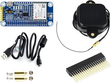 Waveshare ZED-F9P GPS-RTK HAT for Raspberry Pi Centimeter Level Accuracy Multi-Band RTK Differential GPS Module
