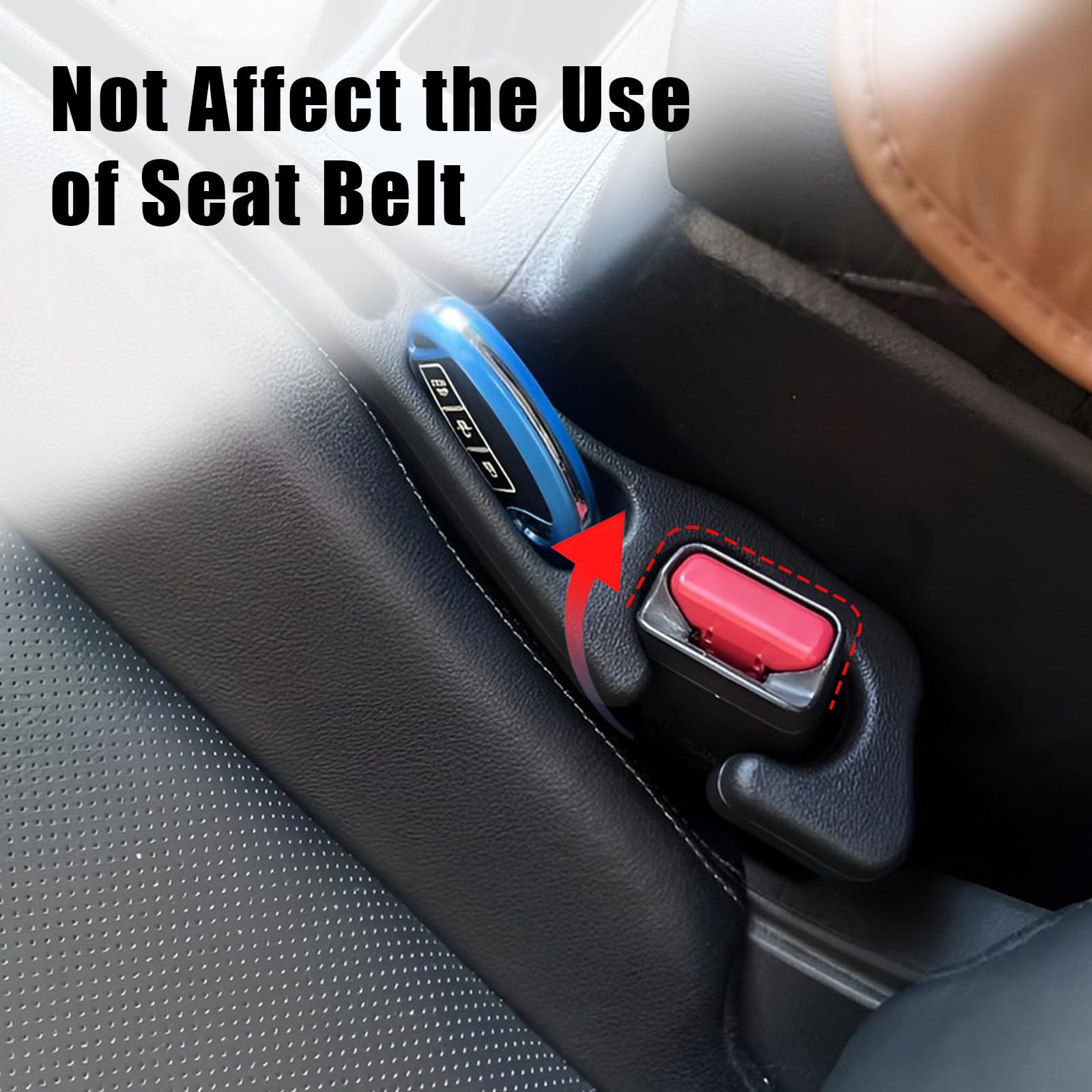 MTABCTY Car Seat Gap Filler Organizer 2 PCS Black Universal Seat Gap Plug Blocker Anti-Drop Console Catcher Phone Keys Storage for Car Truck SUV Auto Accessories Style1 view 5