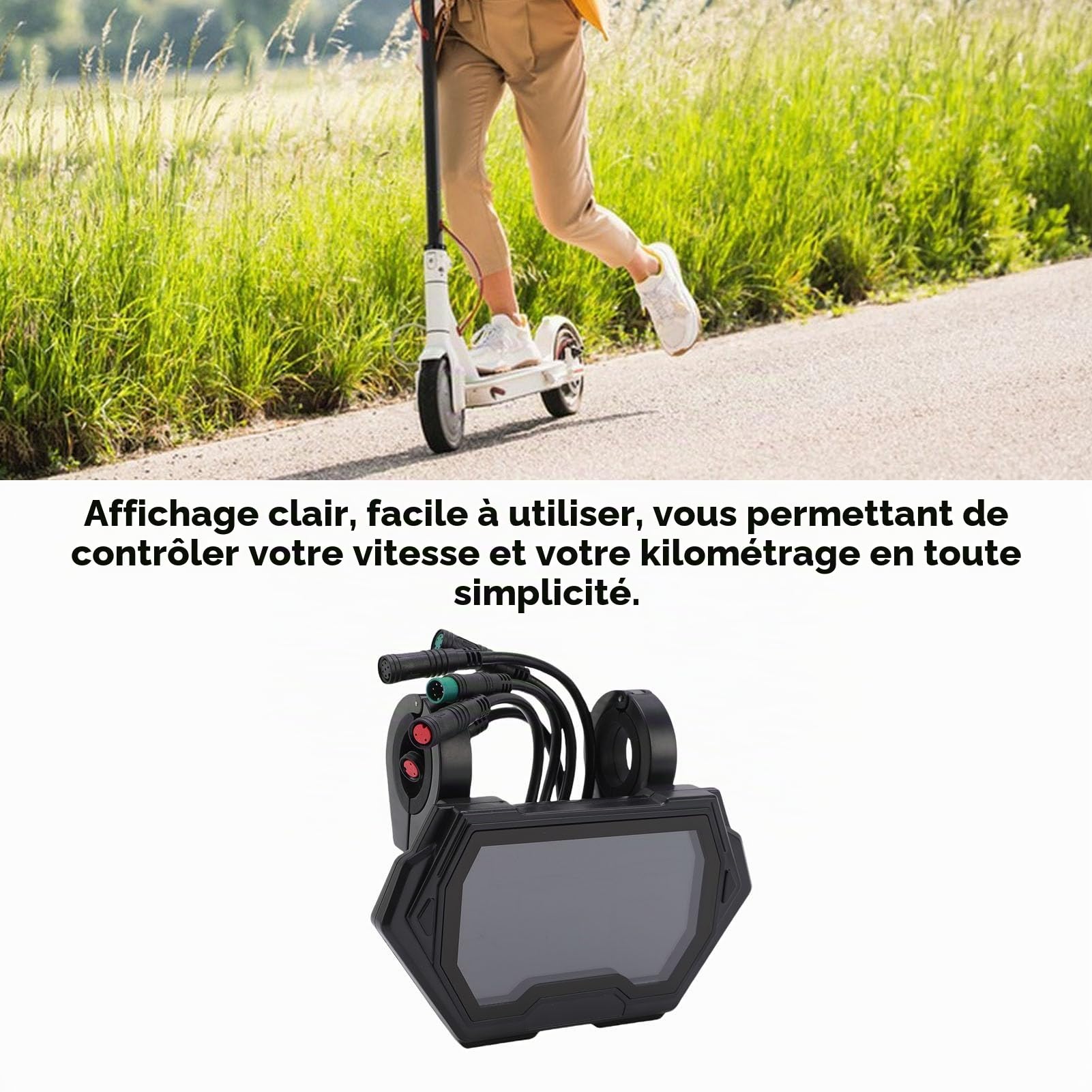 Écran LCD de Trottinette Électrique pour KuKirin G2 Max Entraînement Unique, Tableau de Bord de Scooter Électrique, Panneau d'Affichage LCD Affichage Clair de Vitesse de Puissance
