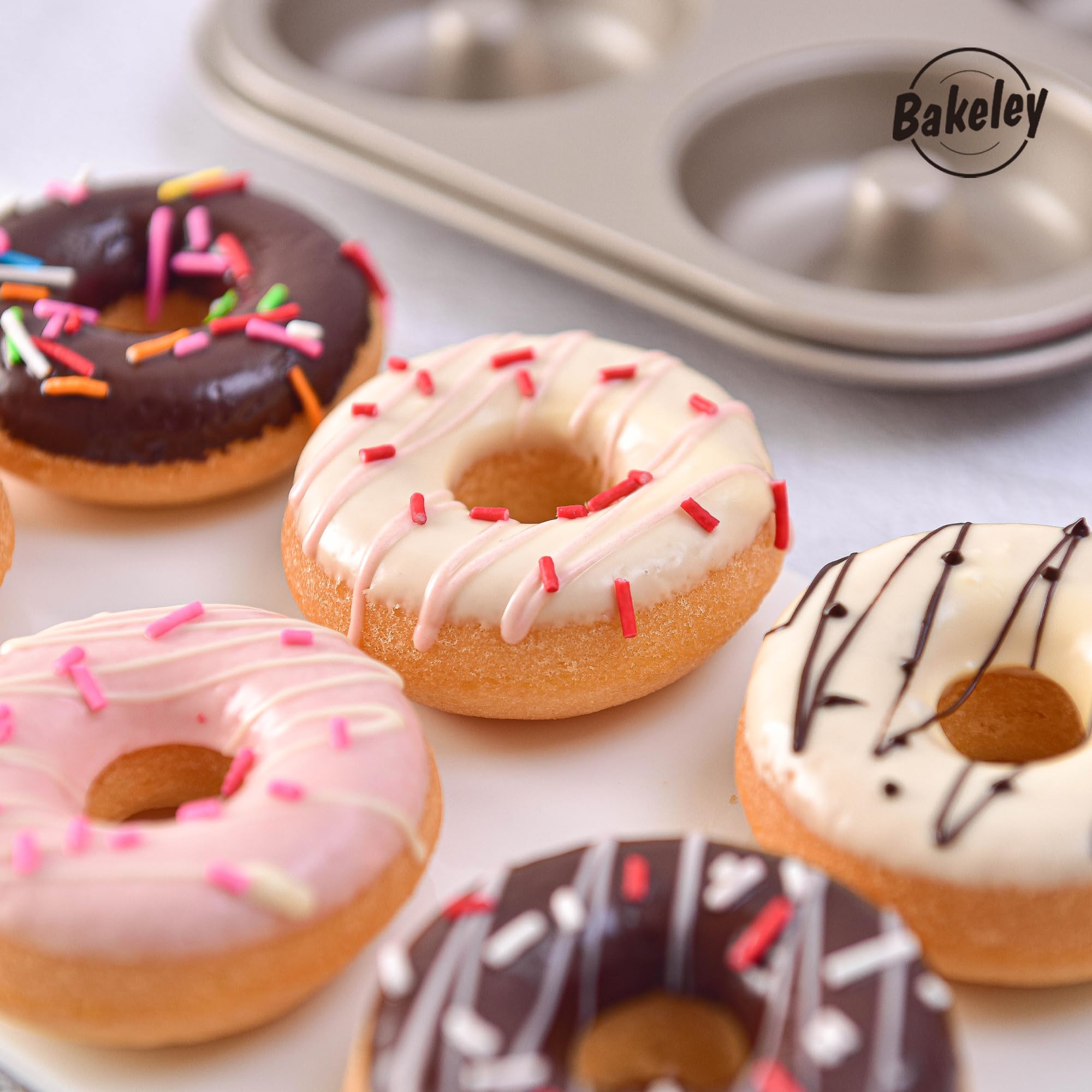 Forma do pieczenia pączków, 6-wnękowa, nieprzywierający pierścień, pączki, do pieczenia piekarnika (01 - okrągły 6 filiżanek)