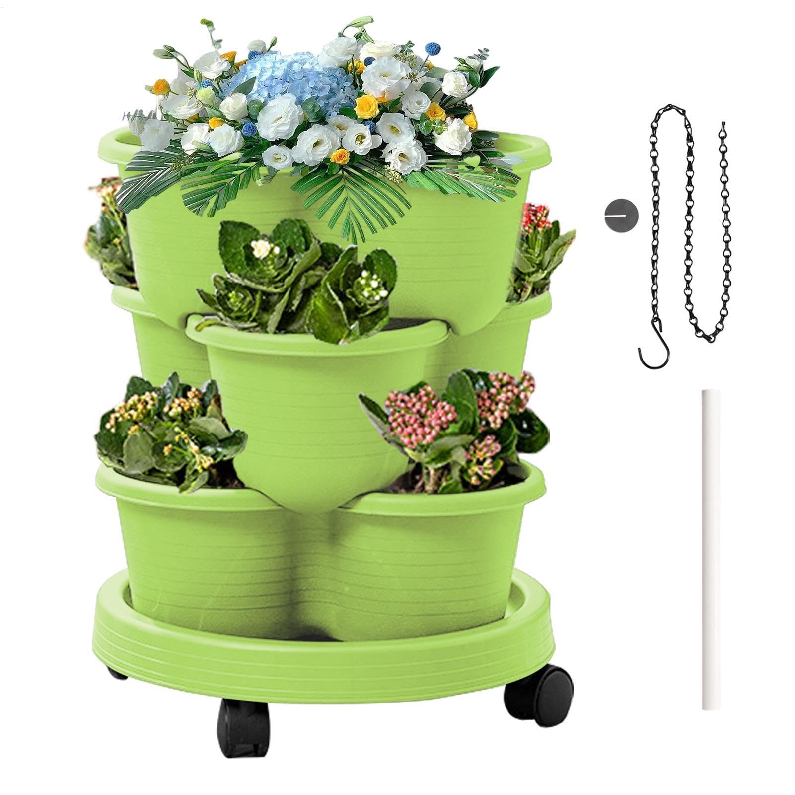 Jardinière à plusieurs étages sur roulettes pour ne plus manquer d'espace