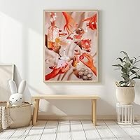 Vista 5 de KICHANG Kits de Pintura de Diamante Blanco Retro para Adultos, Arte de Diamante 5D, Kits de Arte de Diamante Redondos de Punto Completo